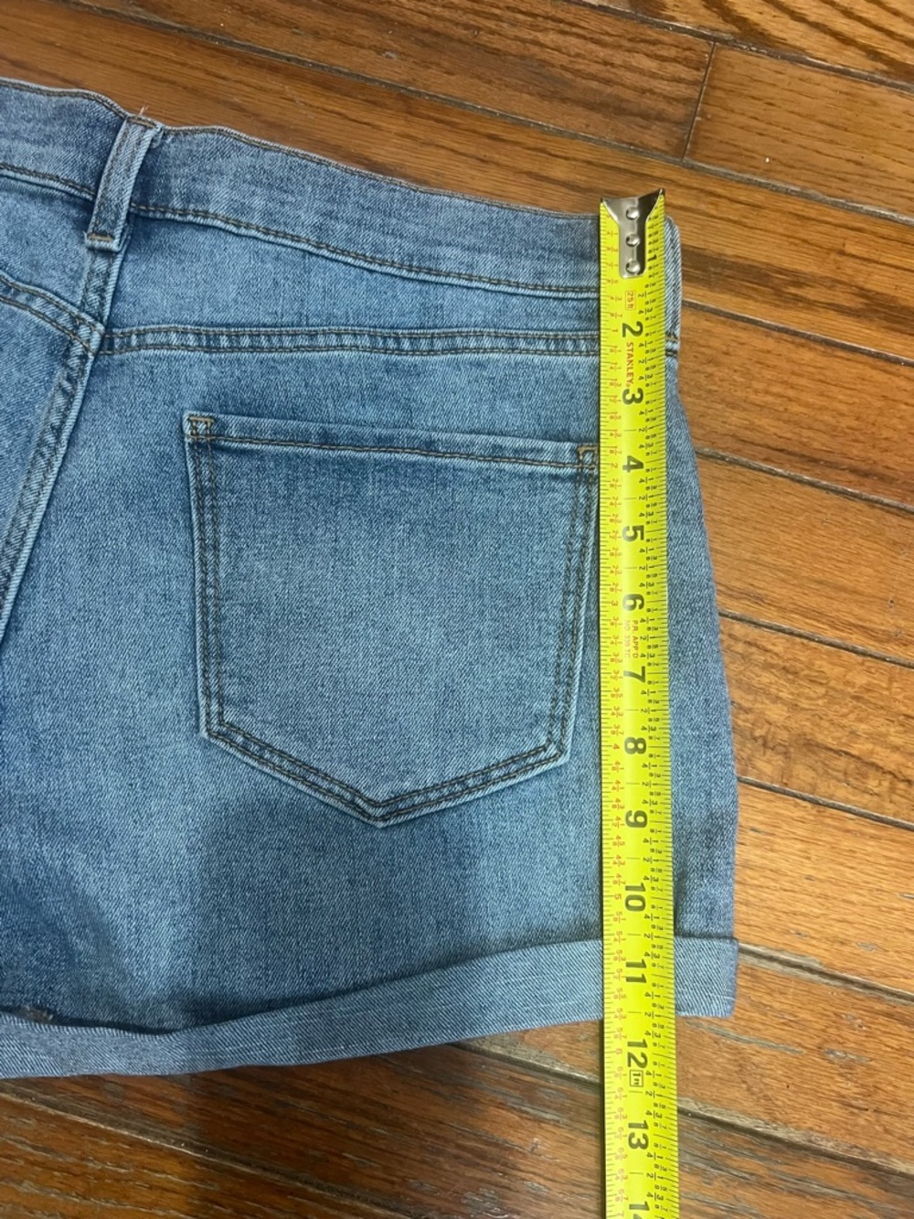 Old Navy Light Blue Denim Cuffed Shorts - Picture 5 of 8